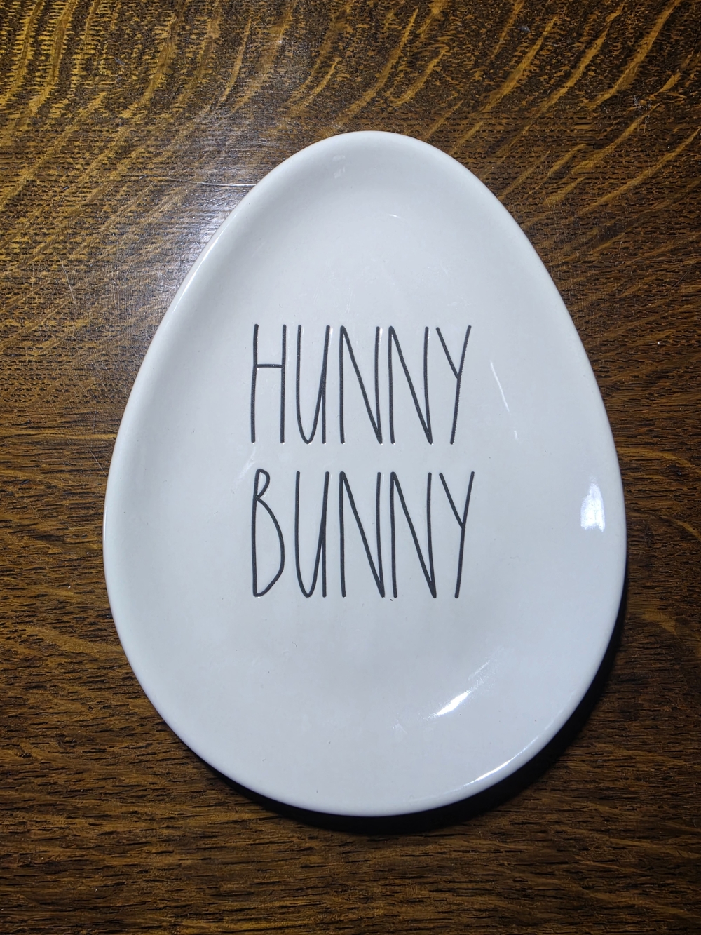 Rae Dunn Hunny Bunny White Ceramic Trinket Dish